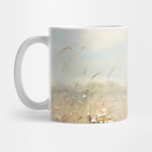 wildflower field landscape oil painting Mug